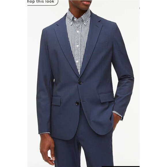 J.Crew Mens $398 Performance Suit Jacket Navy Size 42R AU591 - Picture 2 of 12